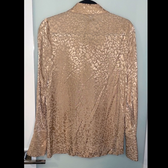 BRAND NWT 🏷️ KITTENISH LIGHT CHAMPAGNE TONAL LEOPARD JACKET MEDIUM - Picture 4 of 7